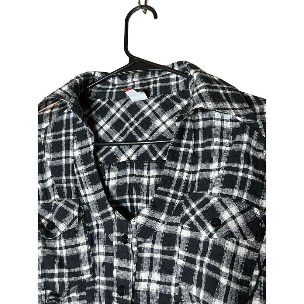 Vintage Y2K Sweet Love Hot Topic Plaid Button‎ Down Shirt Size Small - Picture 7 of 11